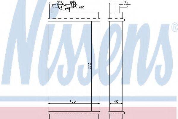 Теплообмінник, опалення салону NISSENS 70230