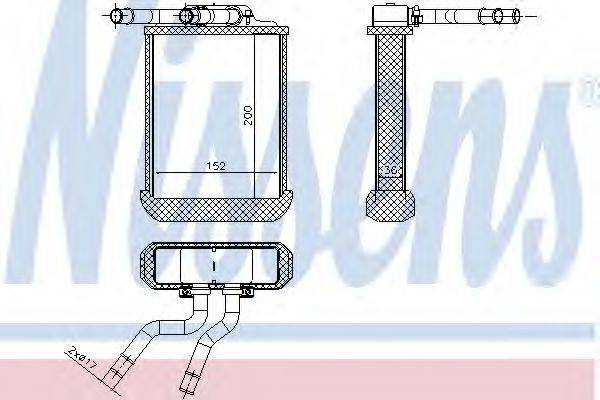 Теплообмінник, опалення салону NISSENS 72045