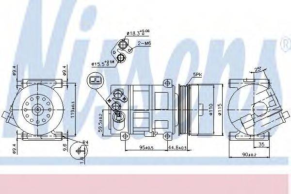 Компресор, кондиціонер NISSENS 89202