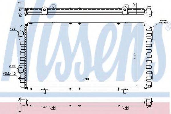 Радіатор, охолодження двигуна NISSENS 61390