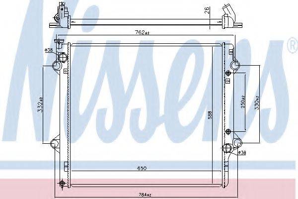 Радіатор, охолодження двигуна NISSENS 64661