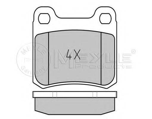 Комплект гальмівних колодок, дискове гальмо MEYLE 025 206 8715
