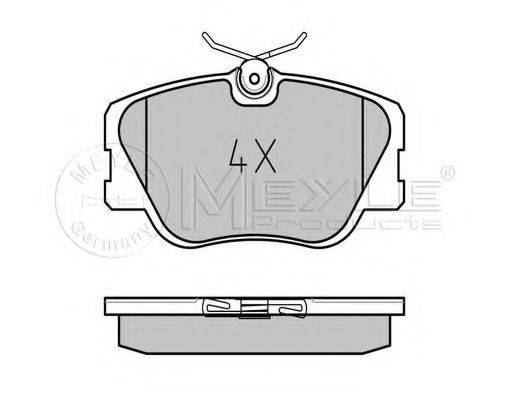 Комплект гальмівних колодок, дискове гальмо MEYLE 025 209 4119