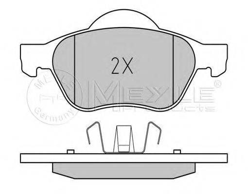 Комплект гальмівних колодок, дискове гальмо MEYLE 025 232 1518