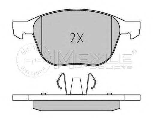 Комплект гальмівних колодок, дискове гальмо MEYLE 025 237 2318