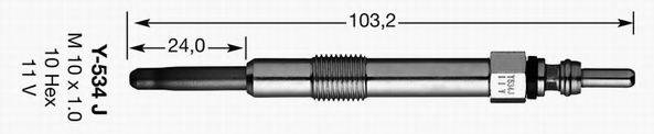 Свічка розжарювання NGK 3413