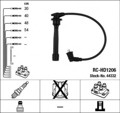 Комплект дротів запалення NGK 44332