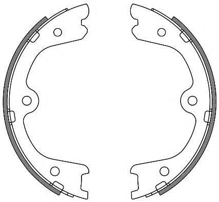 Комплект гальмівних колодок, стоянкова гальмівна система REMSA 4264.00