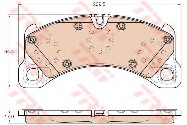 Комплект гальмівних колодок, дискове гальмо TRW GDB2004