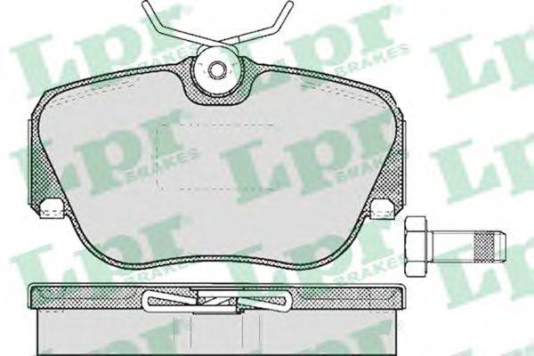 Комплект гальмівних колодок, дискове гальмо LPR 05P302