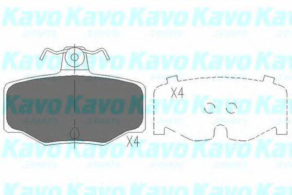 Комплект гальмівних колодок, дискове гальмо KAVO PARTS KBP-6511