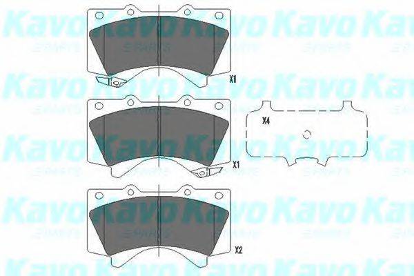 Комплект гальмівних колодок, дискове гальмо KAVO PARTS KBP-9098