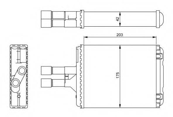 Теплообмінник, опалення салону NRF 54242