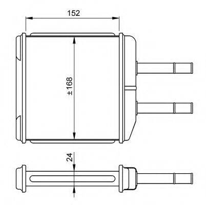 Теплообмінник, опалення салону NRF 54260