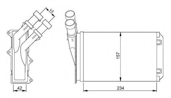 Теплообмінник, опалення салону NRF 54308