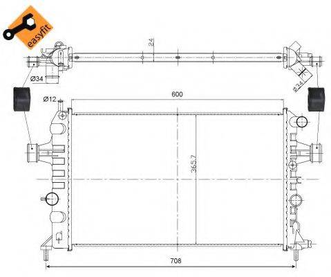 Радіатор, охолодження двигуна NRF 54668