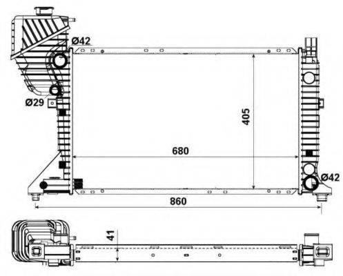 Радіатор, охолодження двигуна NRF 55348