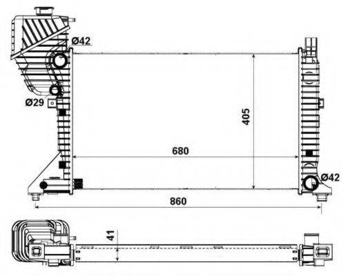 Радіатор, охолодження двигуна NRF 55348A