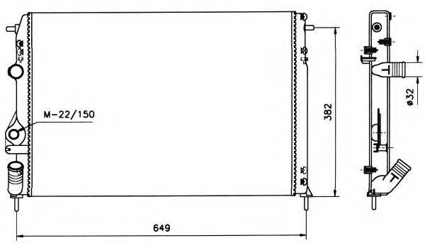 Радіатор, охолодження двигуна NRF 58198