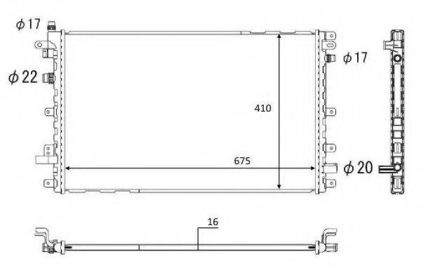 Радіатор, охолодження двигуна NRF 58569