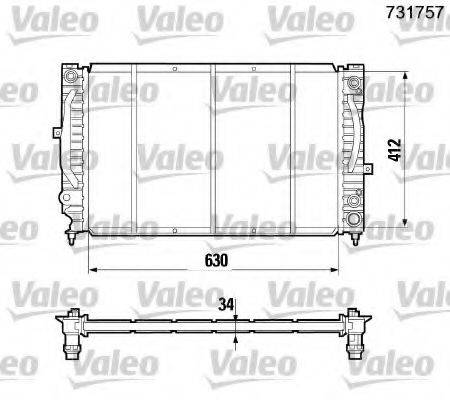 Радіатор, охолодження двигуна VALEO 731757