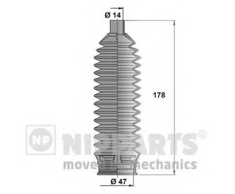 Комплект пильника, рульове управління NIPPARTS J2840504