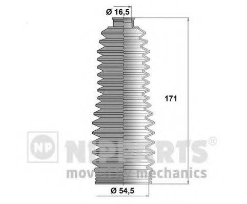 Комплект пильника, рульове управління NIPPARTS J2842028