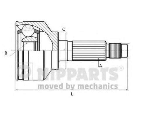 Шарнірний комплект, приводний вал NIPPARTS N2827027