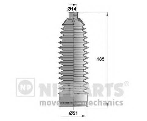 Комплект пильника, рульове управління NIPPARTS N2843025