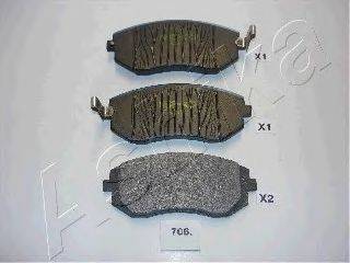 Комплект гальмівних колодок, дискове гальмо ASHIKA 50-07-706