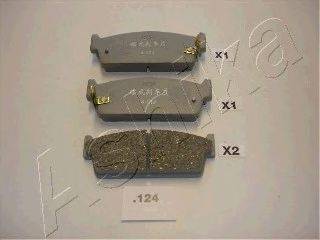 Комплект гальмівних колодок, дискове гальмо ASHIKA 51-01-124