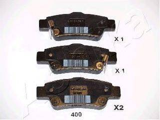 Комплект гальмівних колодок, дискове гальмо ASHIKA 51-04-400