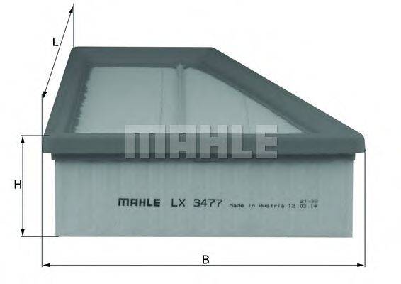 Повітряний фільтр MAHLE ORIGINAL LX 3477