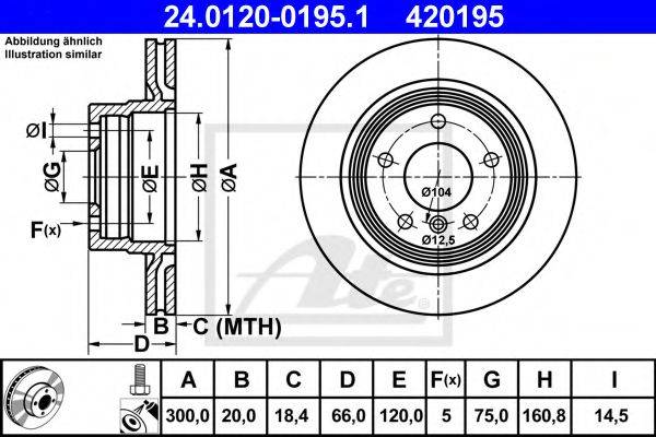 гальмівний диск ATE 24.0120-0195.1