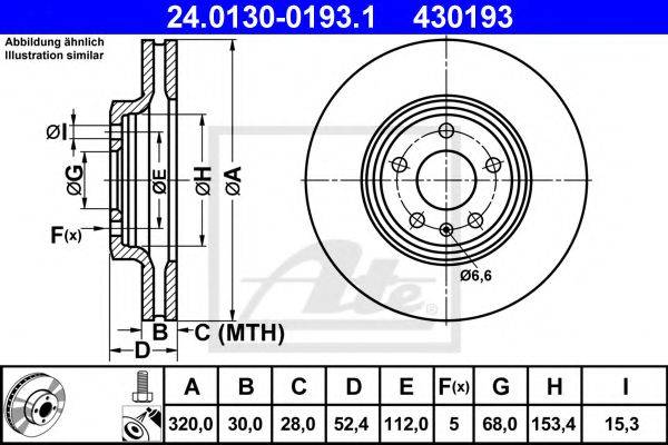 гальмівний диск ATE 24.0130-0193.1