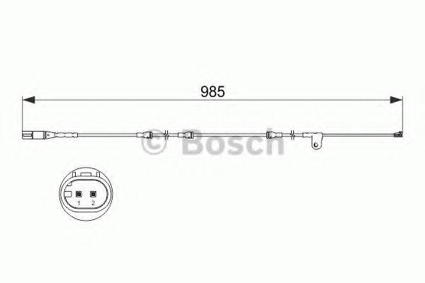 Сигналізатор, знос гальмівних колодок BOSCH 1 987 473 520