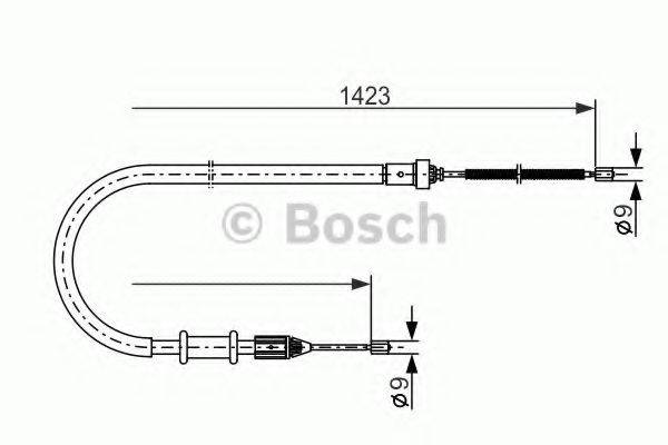 Трос, стоянкова гальмівна система BOSCH 1 987 477 632