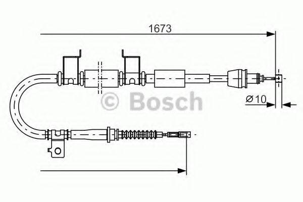 Трос, стоянкова гальмівна система BOSCH 1 987 482 362