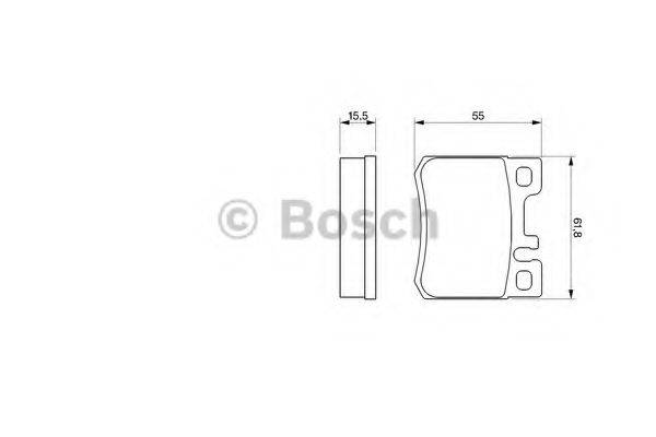 Комплект гальмівних колодок, дискове гальмо BOSCH 0 986 424 358