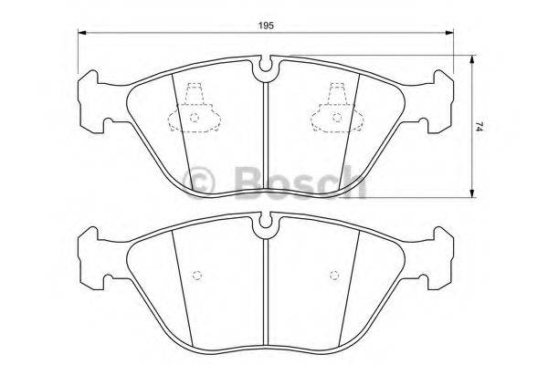 Комплект гальмівних колодок, дискове гальмо BOSCH 0 986 424 649