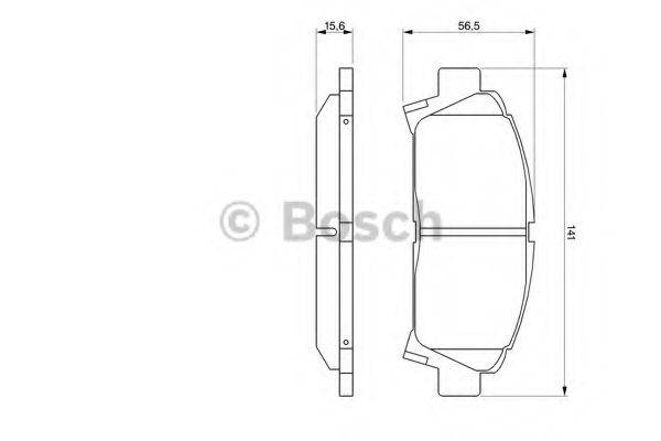 Комплект гальмівних колодок, дискове гальмо BOSCH 0 986 424 799