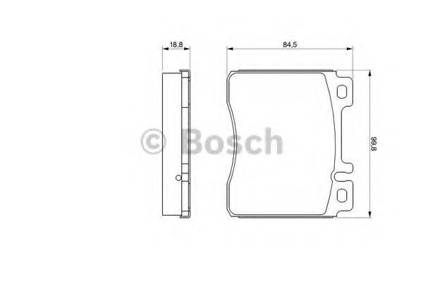 Комплект гальмівних колодок, дискове гальмо BOSCH 0 986 460 976