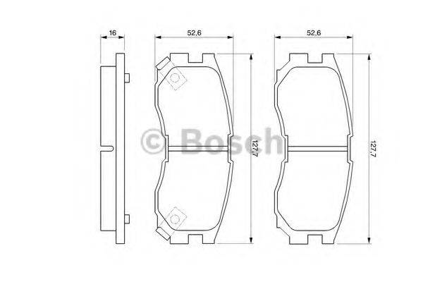 Комплект гальмівних колодок, дискове гальмо BOSCH 0 986 460 979