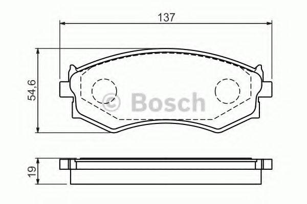 Комплект гальмівних колодок, дискове гальмо BOSCH 0 986 461 139