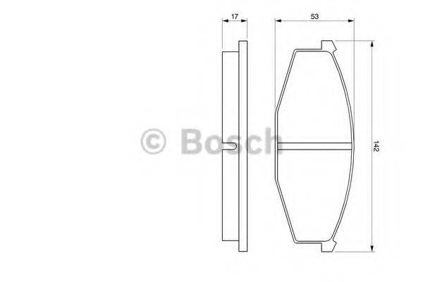 Комплект гальмівних колодок, дискове гальмо BOSCH 0 986 468 630