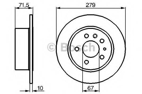 Тормозной диск BOSCH 0 986 478 199