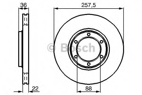 гальмівний диск BOSCH 0 986 478 596