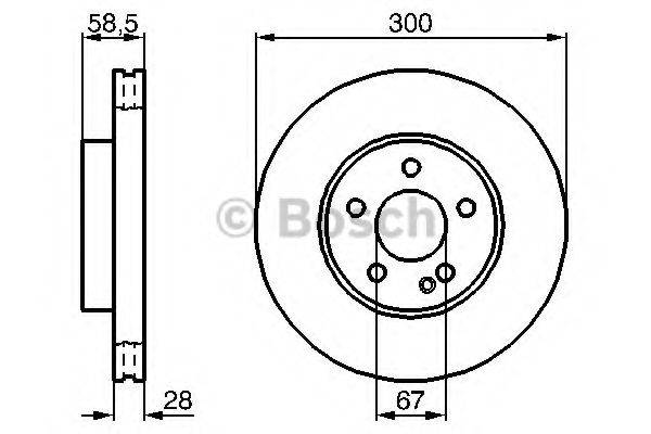 гальмівний диск BOSCH 0 986 479 C50