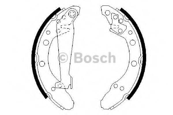 Комплект гальмівних колодок BOSCH 0 986 487 536