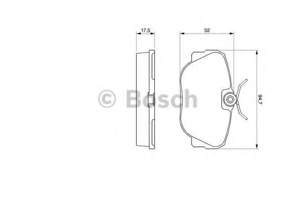 Комплект гальмівних колодок, дискове гальмо BOSCH 0 986 491 730